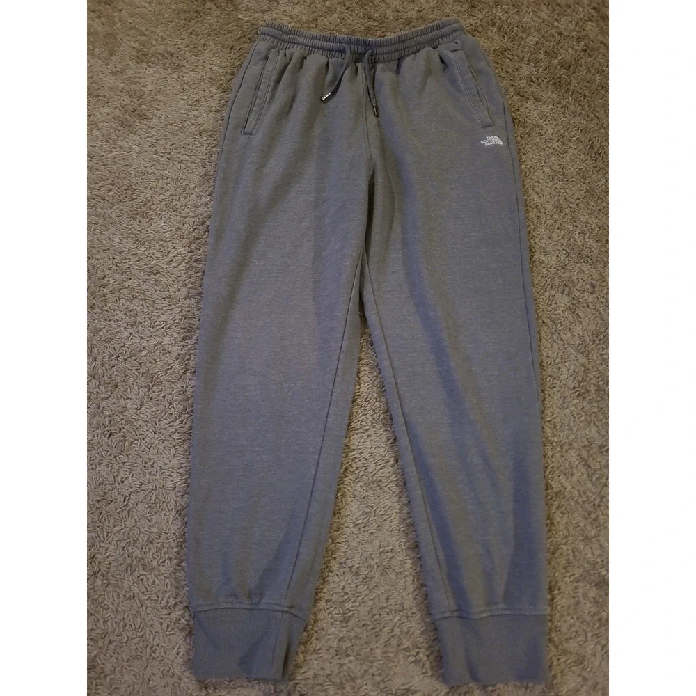 North Face Sweat Pants/Joggers Men's Medium Grey with White Logo